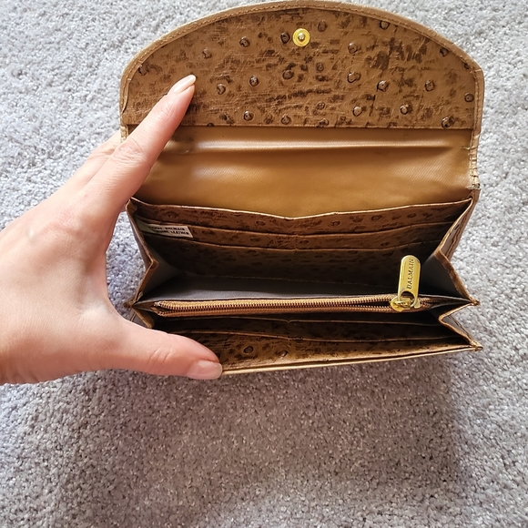 Vintage Pierre Balmain Ostrich Leather Brown Wallet - Picture 8 of 11